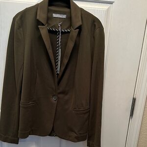 Olivia Moon Women’s Olive Knit Blazer Size Small Soft and Thick Fabric